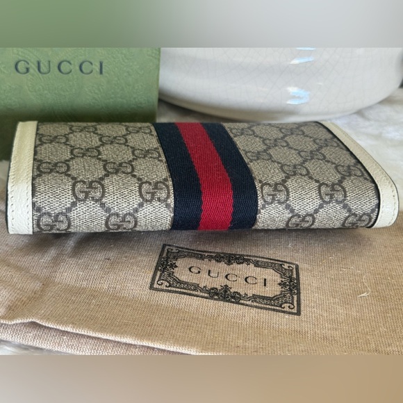 Gucci Monogram Web Ophidia Long Wallet - Picture 8 of 12